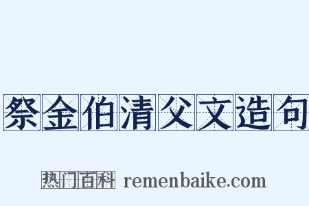 祭金伯清父文造句是什么意思的图片
